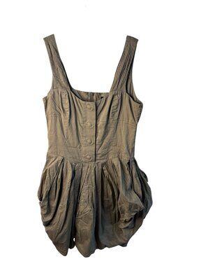 AllSaints Beaujolais Tulip Dress Black Draped Mini Size 10 Asymmetric Hem